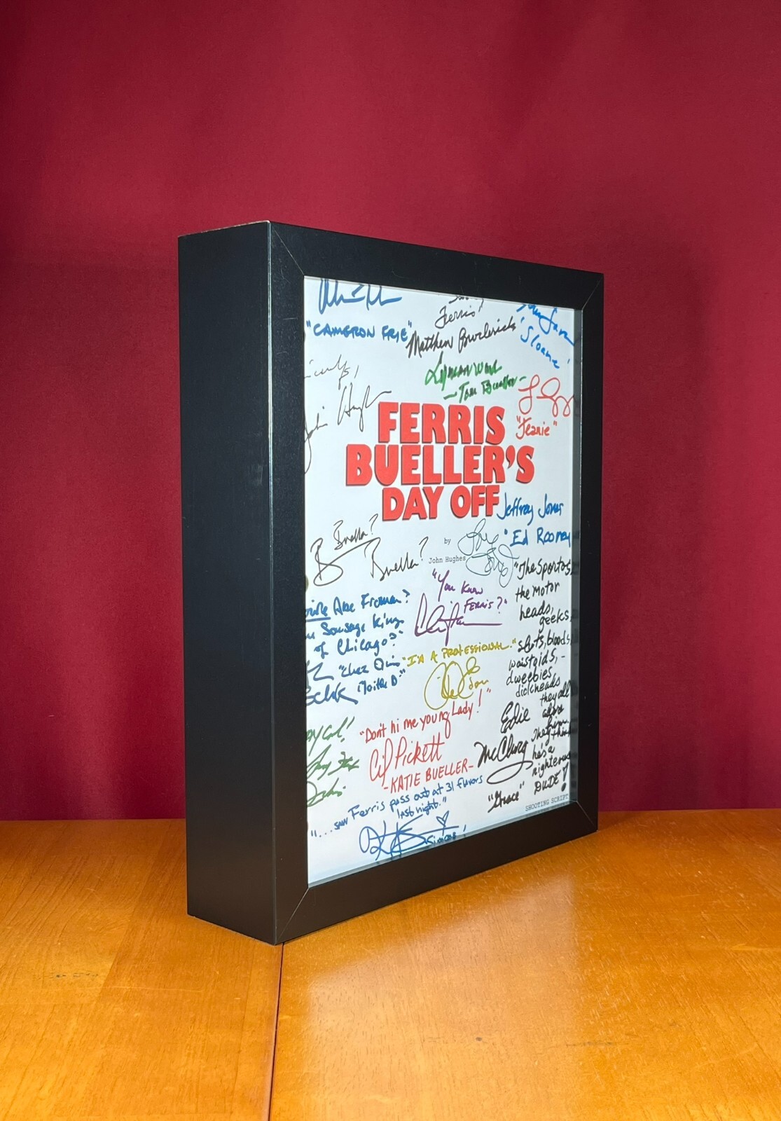 Ferris Bueller’s Day Off Script Signed- Autograph Reprints- 133 Pgs- John Hughes