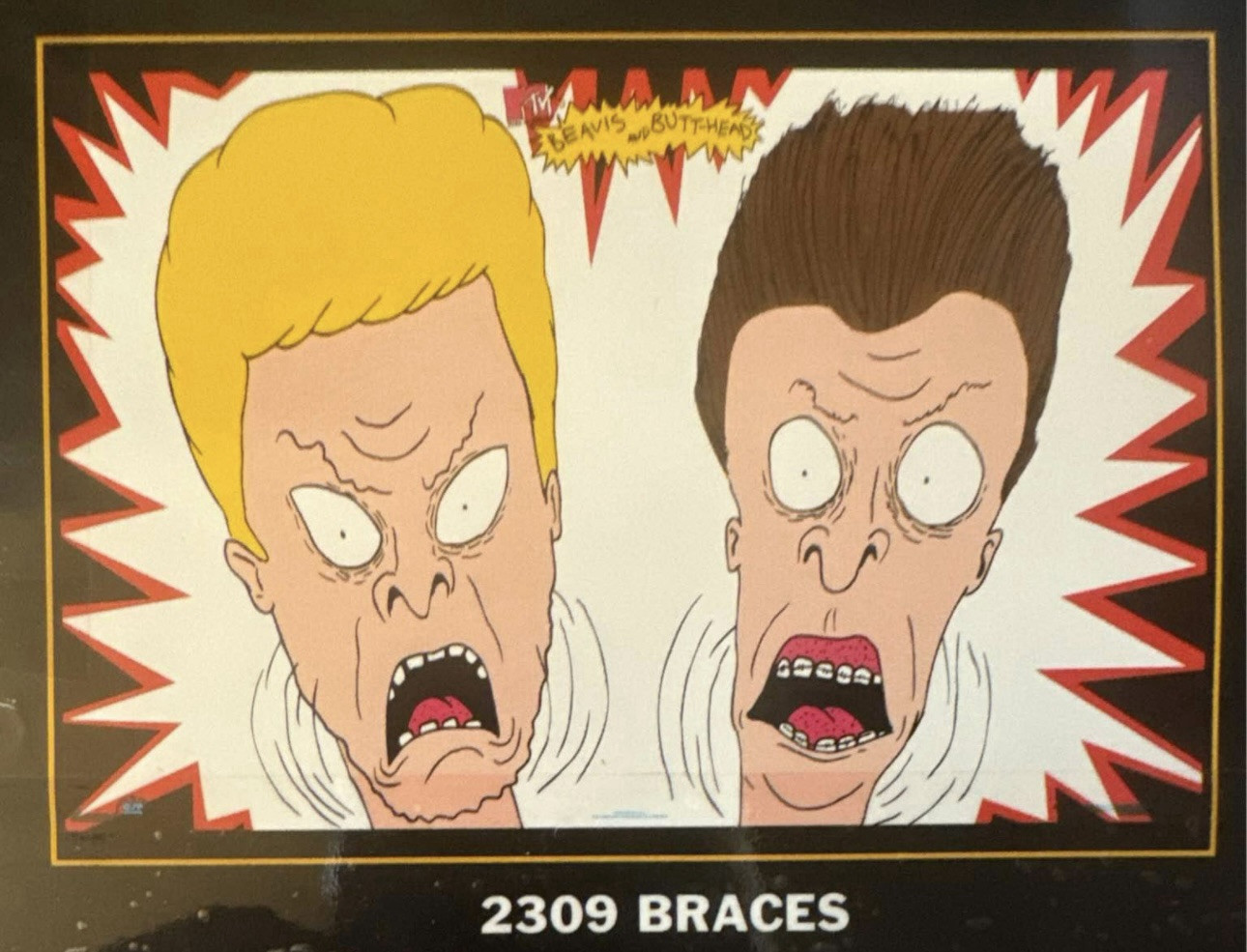 RARE!! 1993 Beavis and Butthead Braces Vintage OSP #2309 Poster 35”x23” SEALED