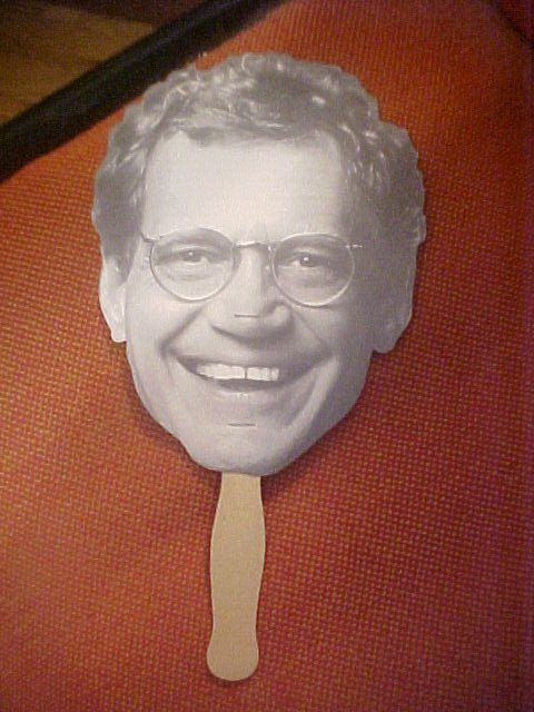 Vintage David Letterman Face Fan Before the Beard : ) News Channel 8 Advertiser