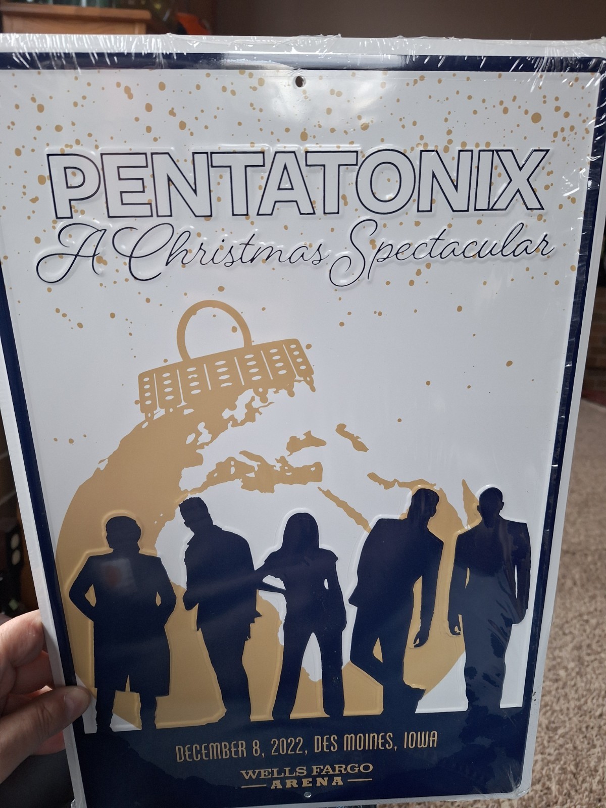Pentatonix Embossed Metal Concert Sign Wells Fargo Arena Des Moines Iowa 2022