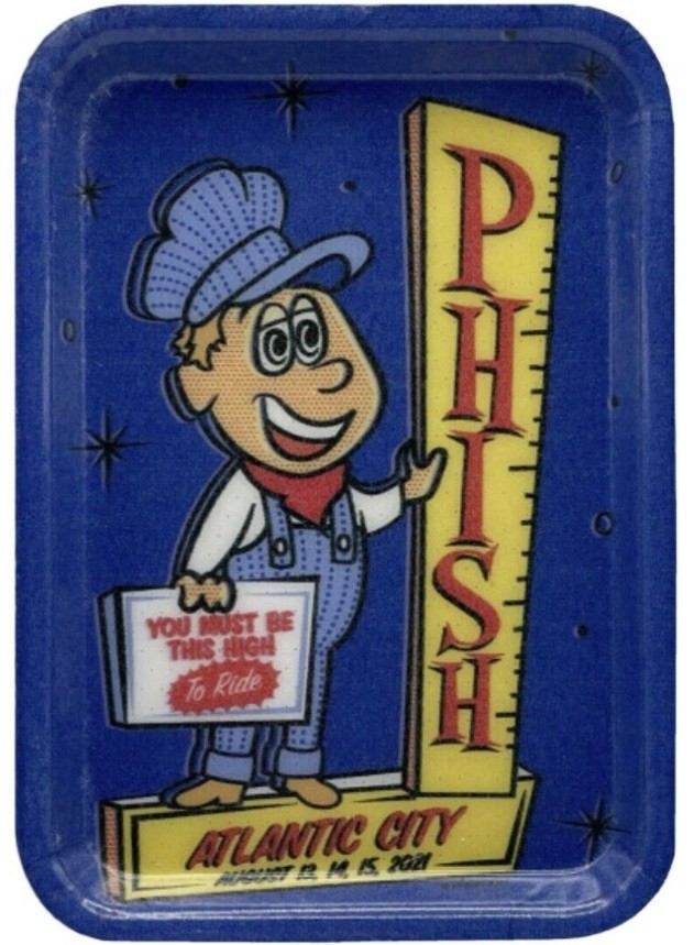 Phish rolling tray Atlantic City 2021 This High to Ride 4″ X 6″ fiberglass NEW
