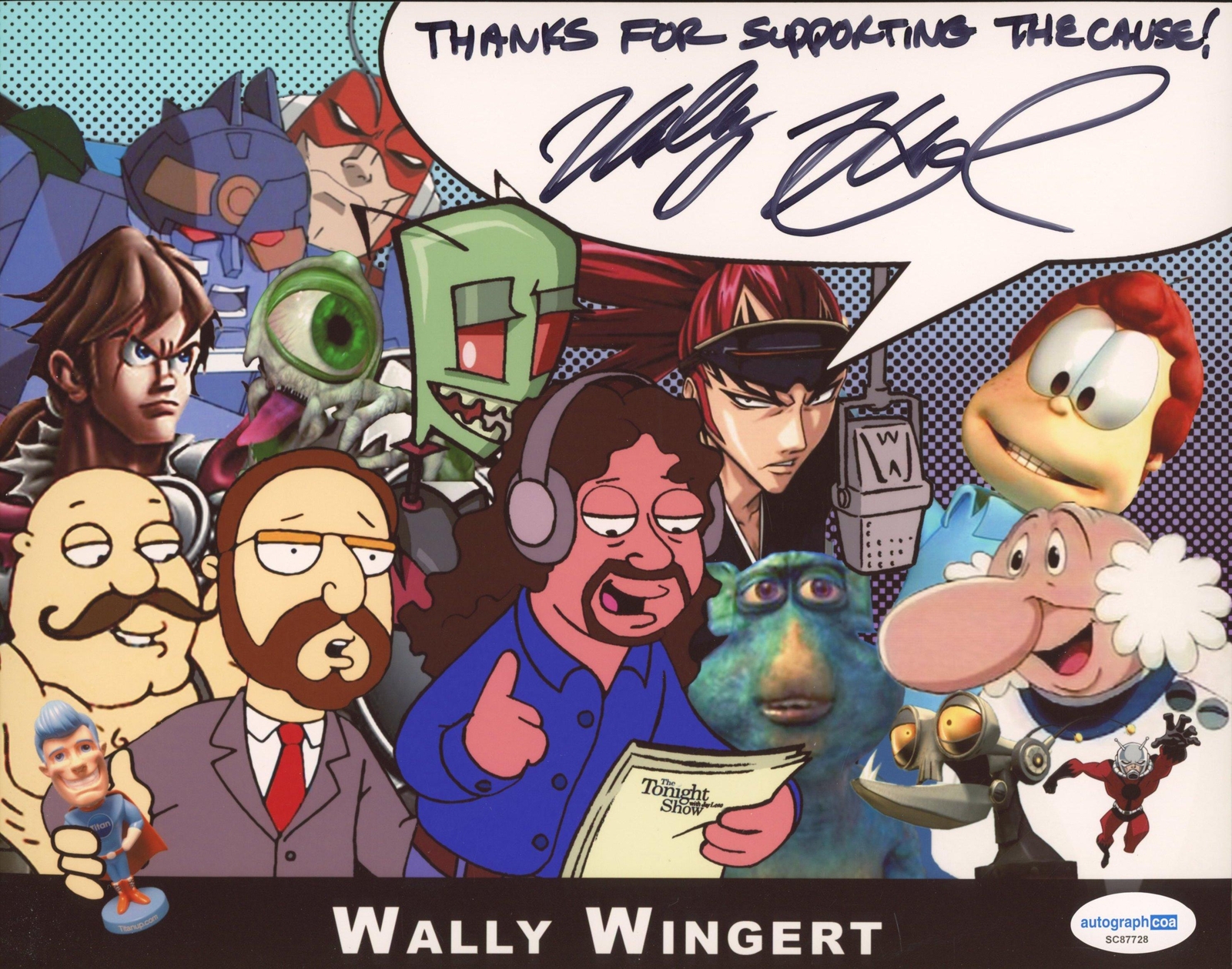 Wally Wingert “Bleach” Voice Actor AUTOGRAPH Signed Autographed 8×10 Photo ACOA