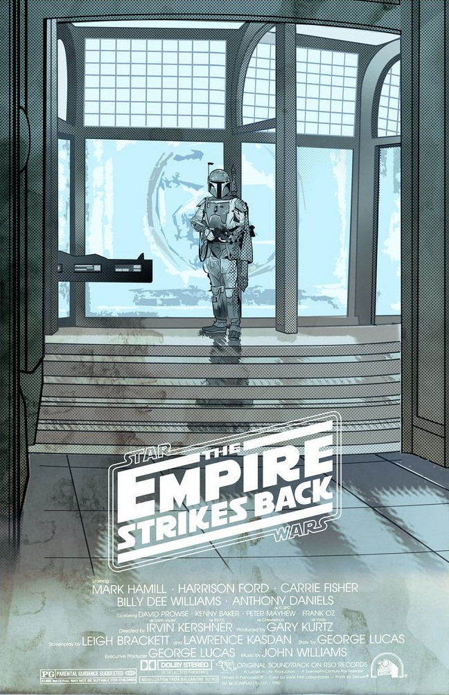 1980 Star Wars Episode V The Empire Strikes Back Movie Poster Print Boba Fett