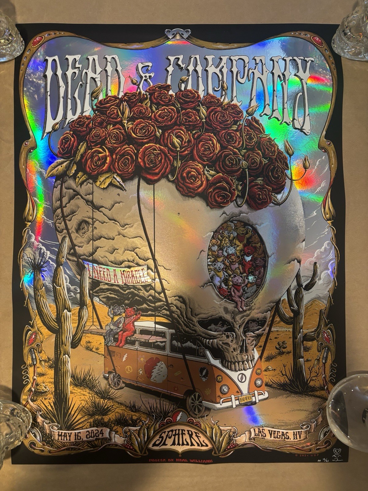 DEAD & COMPANY/ 2024/ SPHERE/ N. Williams/ AP FOIL poster xx/25