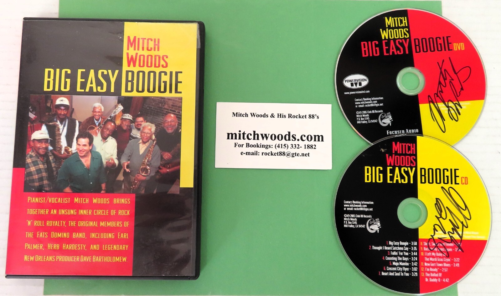 MITCH WOODS Signed BIG EASY BOOGIE DVD CD COMBO Both Discs Autographed