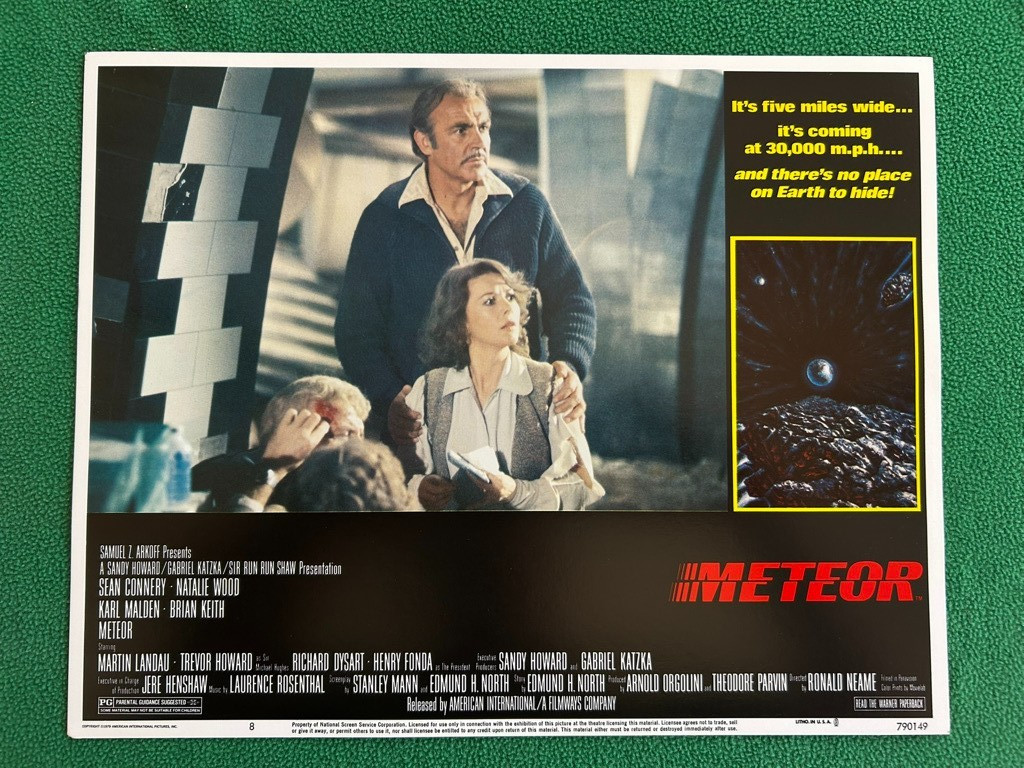 METEOR (1979) Vintage Original Lobby Card 11″ x 14″ Sean Connery & Natalie Wood