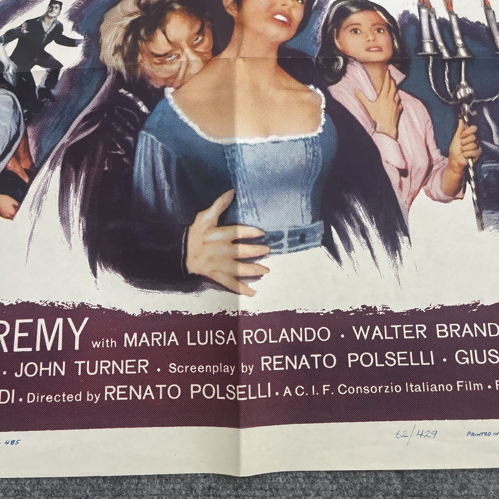 VTG 1960 The Vampire and the Ballerina Horror Movie Poster 27×41 United Artists