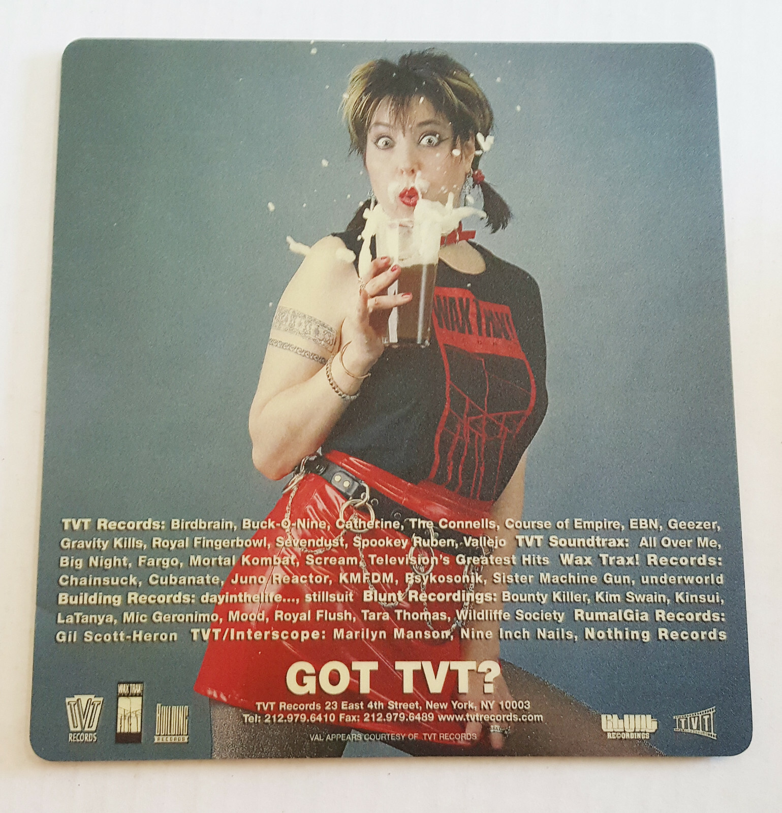 TVT RECORDS Promotional Only Mousepad NEW Wax Trax Got Milk Satire SEXY RARE