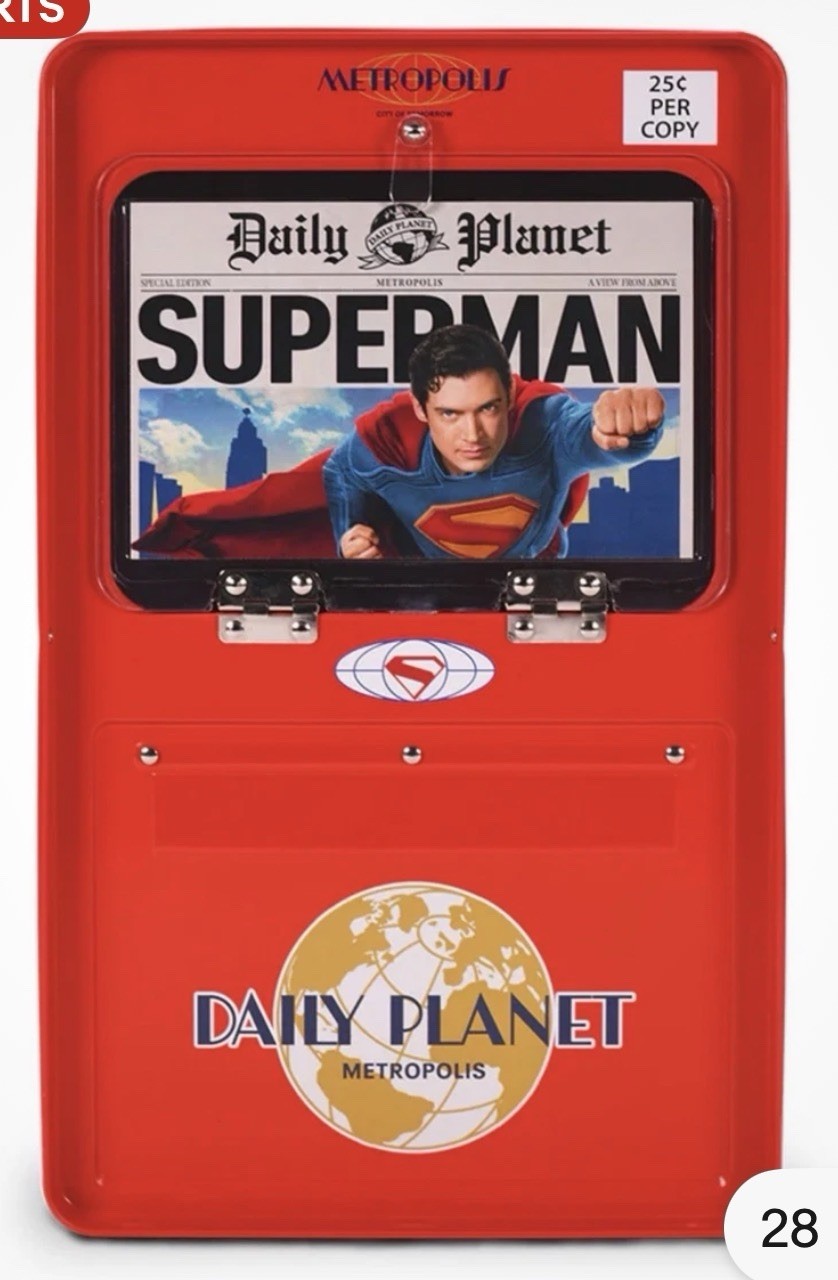 Superman 2025 Cinepolis Daily Planet Newspaper Box Popcorn Bucket NEW In Hand!