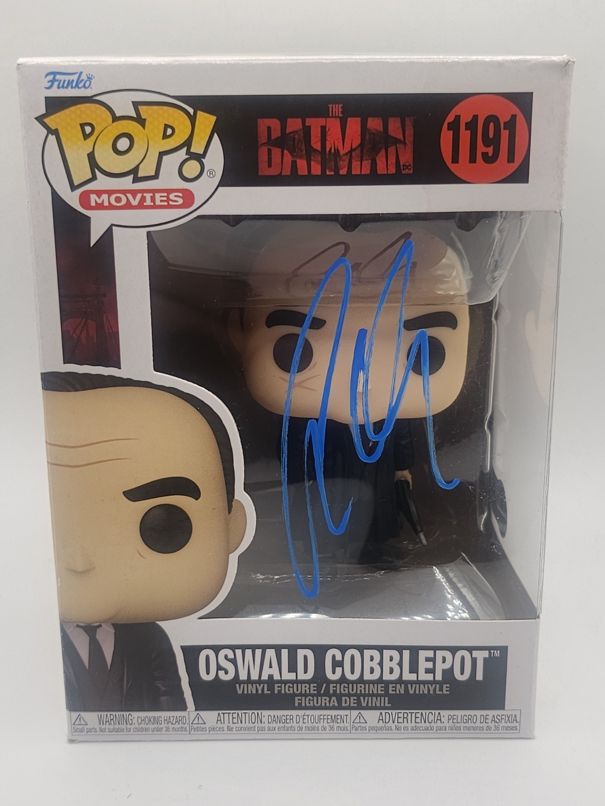 COLIN FARRELL SIGNED OSWALD COBBLEPOT FUNKO POP #1191 BECKETT BAS THE BATMAN