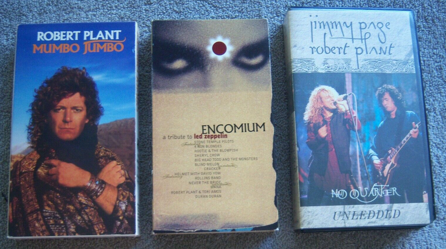ROBERT PLANT VHS COLLECTION Mumbo Jumbo Unledded Ecomium Tribute