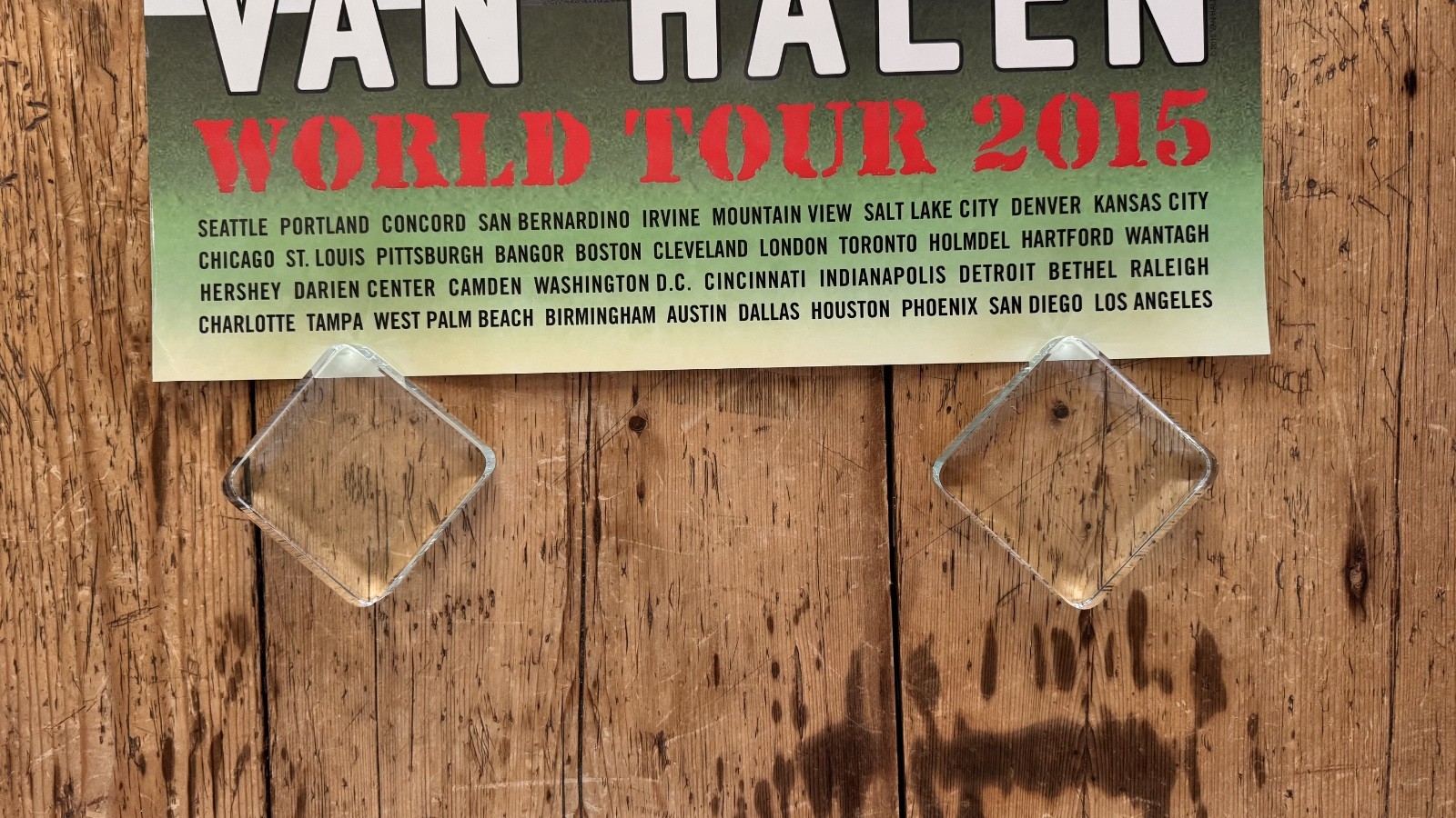 VAN HALEN RARE ORIGINAL LITHOGRAPH FROM FINAL SHOW HOLLYWOOD BOWL L.A. 10/4/15