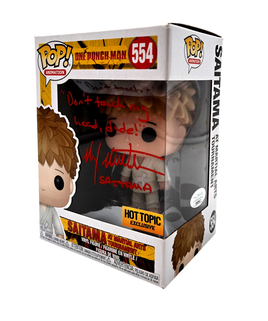 Saitama Signed Funko One Punch Man Pop Max Mittelman Anime Autograph JSA COA 647