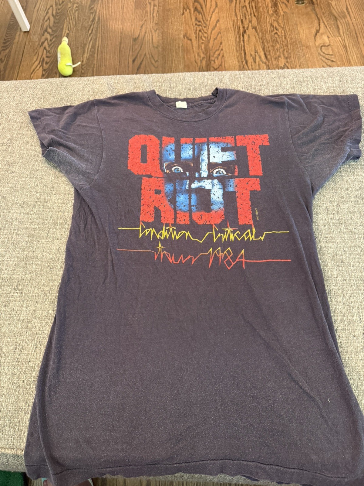Vintage 1984 Quiet Riot Condition Critical Tour T Shirt Stedman USA L