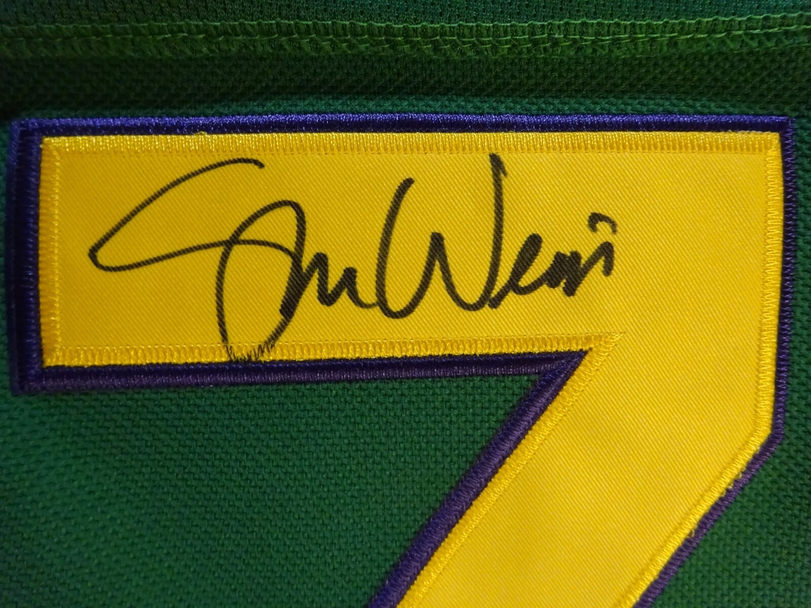 Signed Shaun Weiss Autographed Inscriptions Mighty Ducks Goldberg Jersey PSA COA