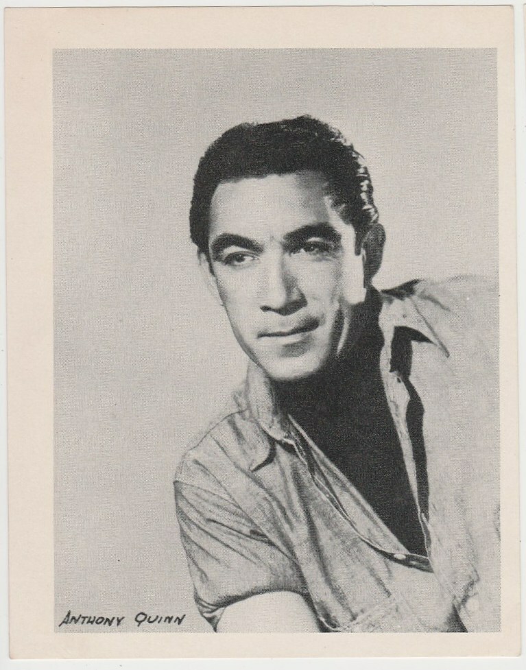 Anthony Quinn vintage 1950s era 3.75 X 4.75 Paper Printed Photo – Film Star E1