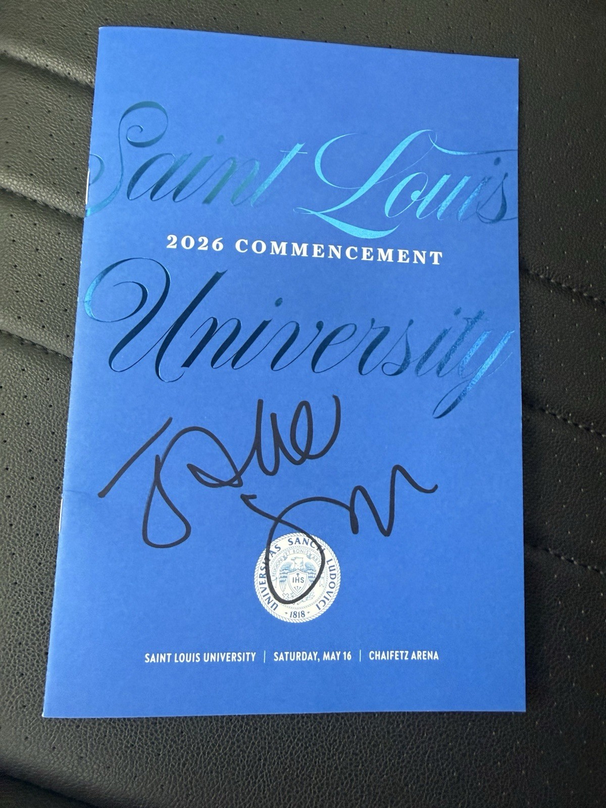 JAMES GUNN SIGNED AUTOGRAPH ST. LOUIS UNIVERSITY COMMENCEMENT 2026 SPEECH TICKET