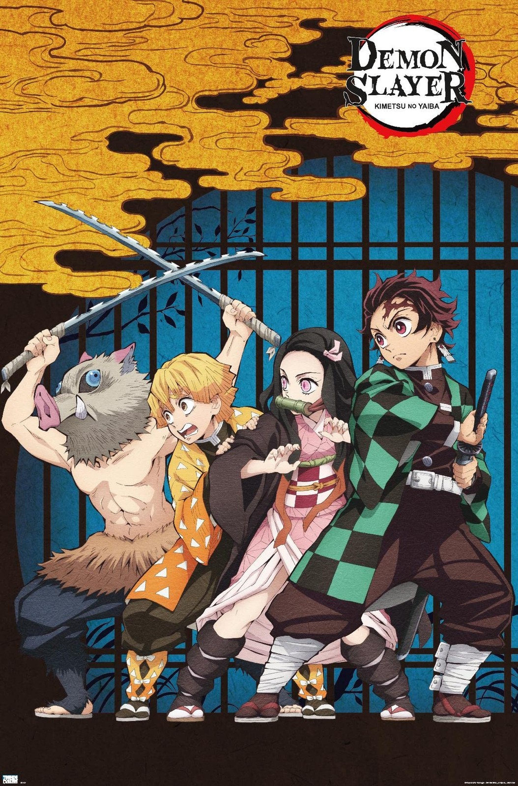 Trends International Demon Slayer – Group Art Wall Poster, 22.375″ x 34″, Unf…