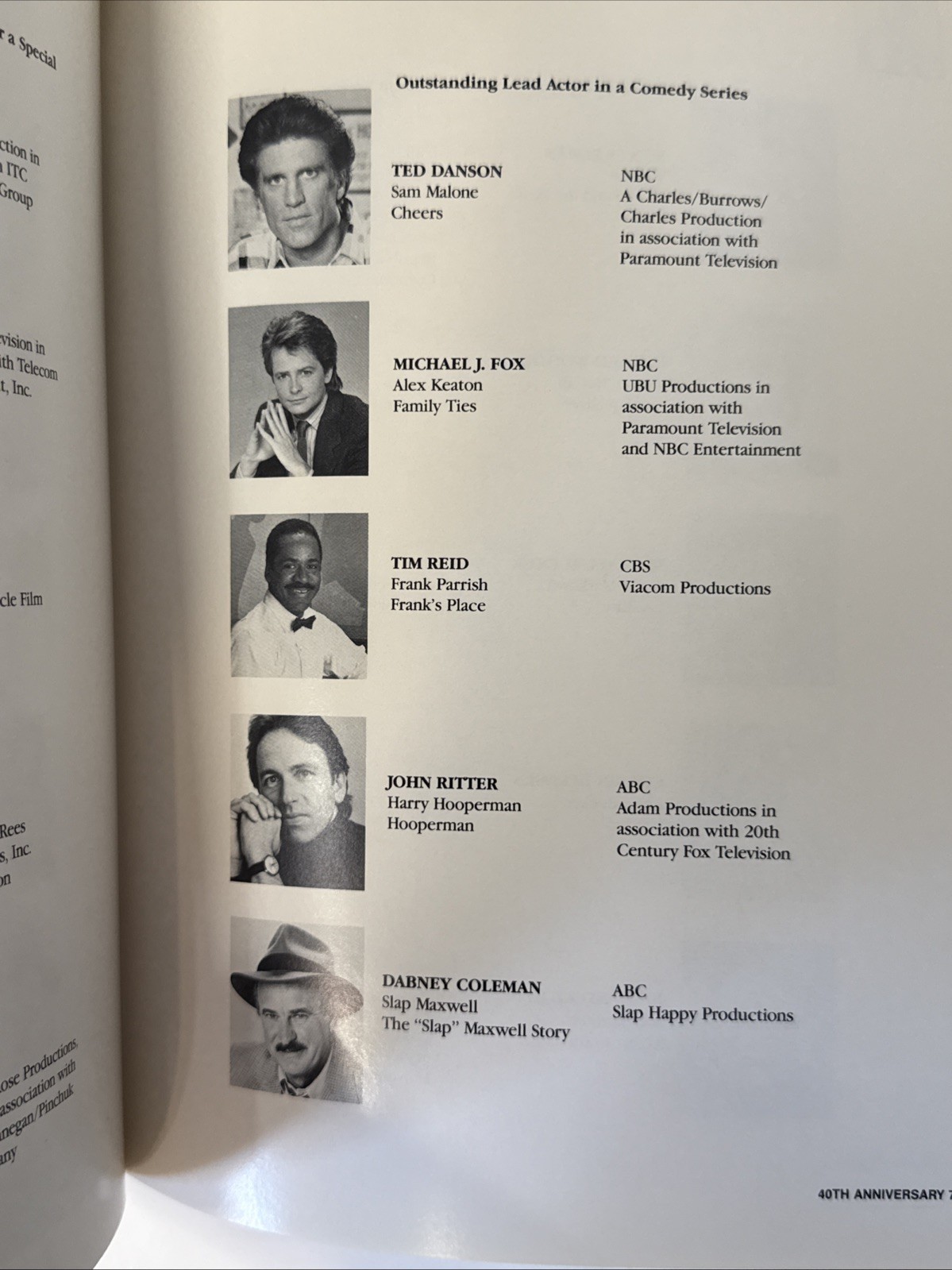 1988 40TH ANNUAL PRIME-TIME EMMY AWARDS PROGRAM-The Golden Girls