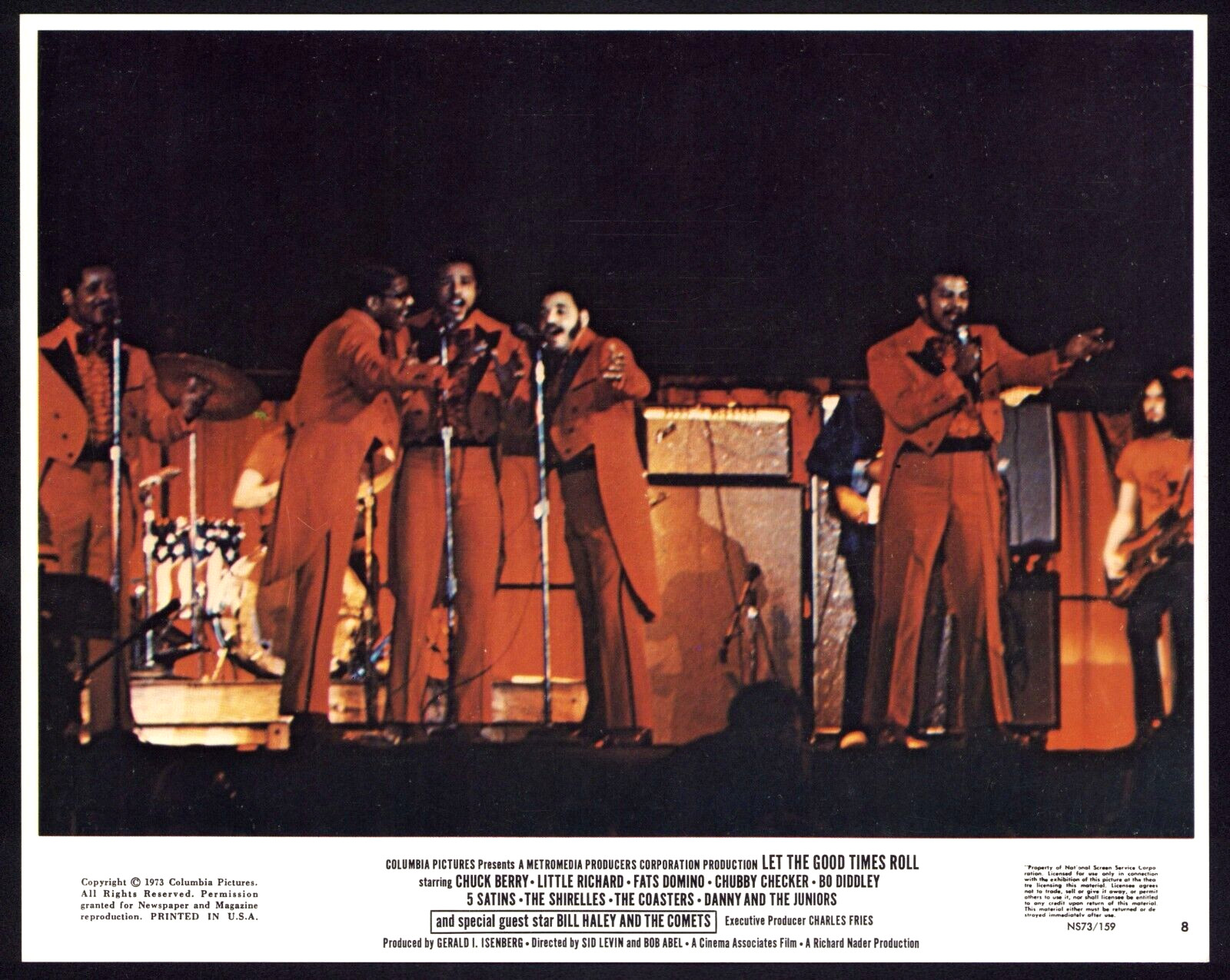 LET THE GOOD TIMES ROLL Original Movie Lobby Card Photo FIVE SATINS Rock &