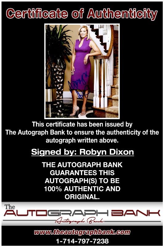 Robyn Dixon authentic signed celebrity 8×10 photo W/Cert Autographed 125f1