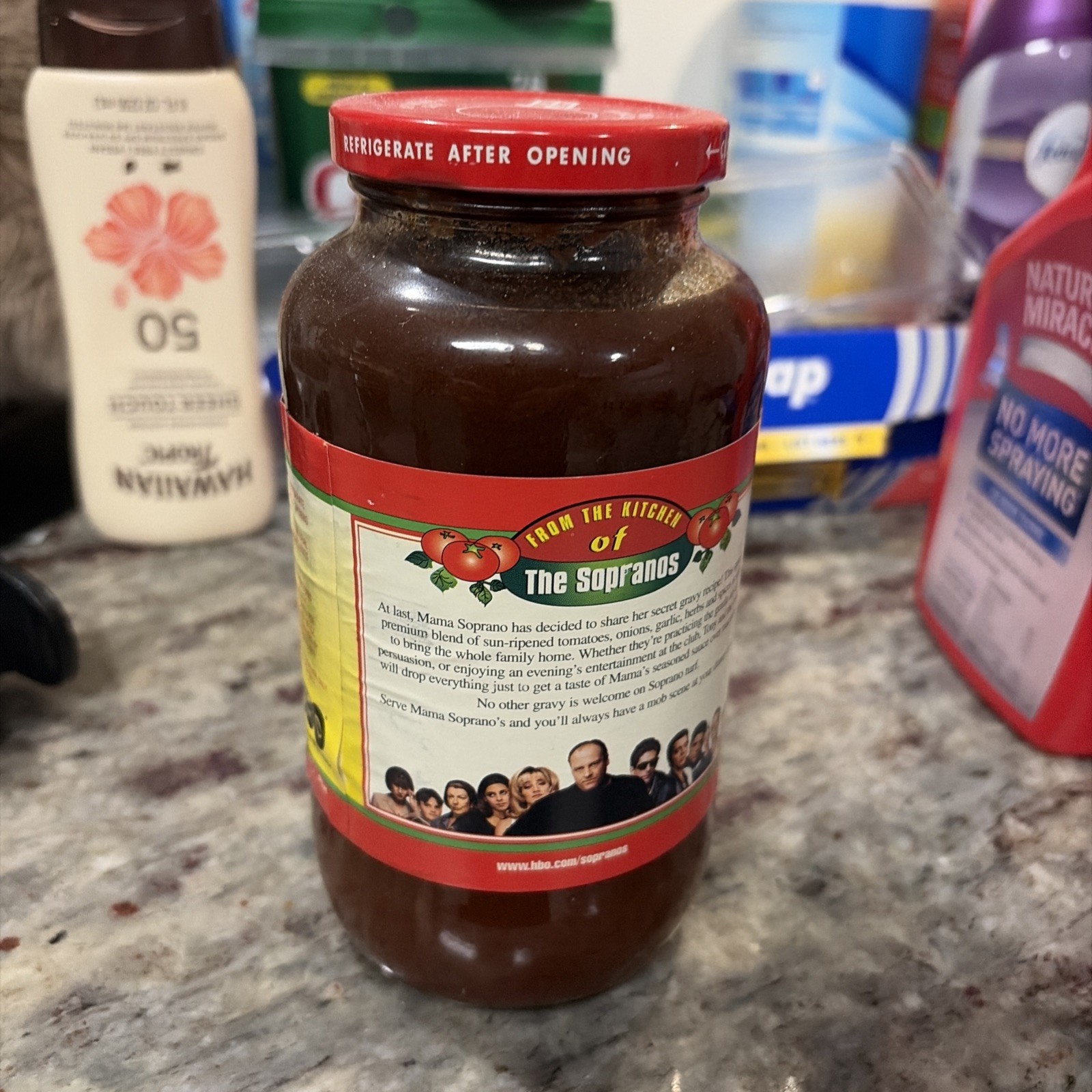 HBO’s Mama Soprano’s Gravy And HBO TV Snow Globe- Sopranos Promotional Items