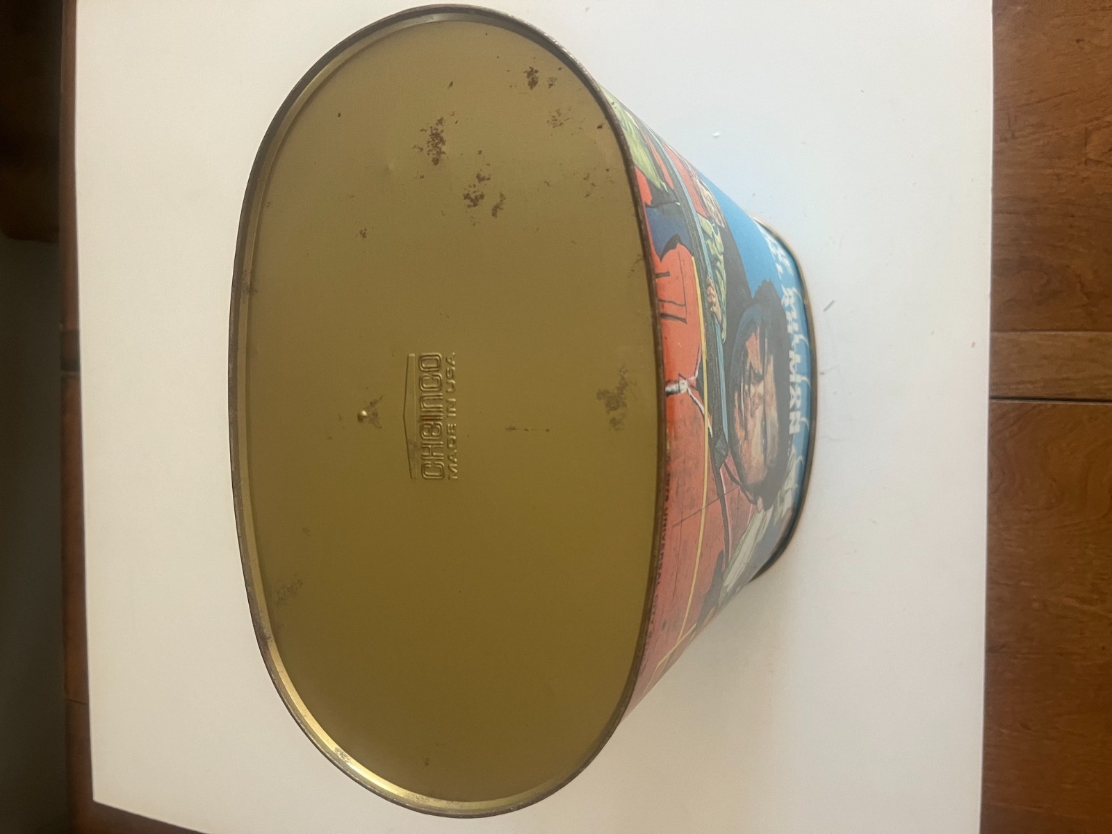 Original 1976 Six Million Dollar Man Trash Can