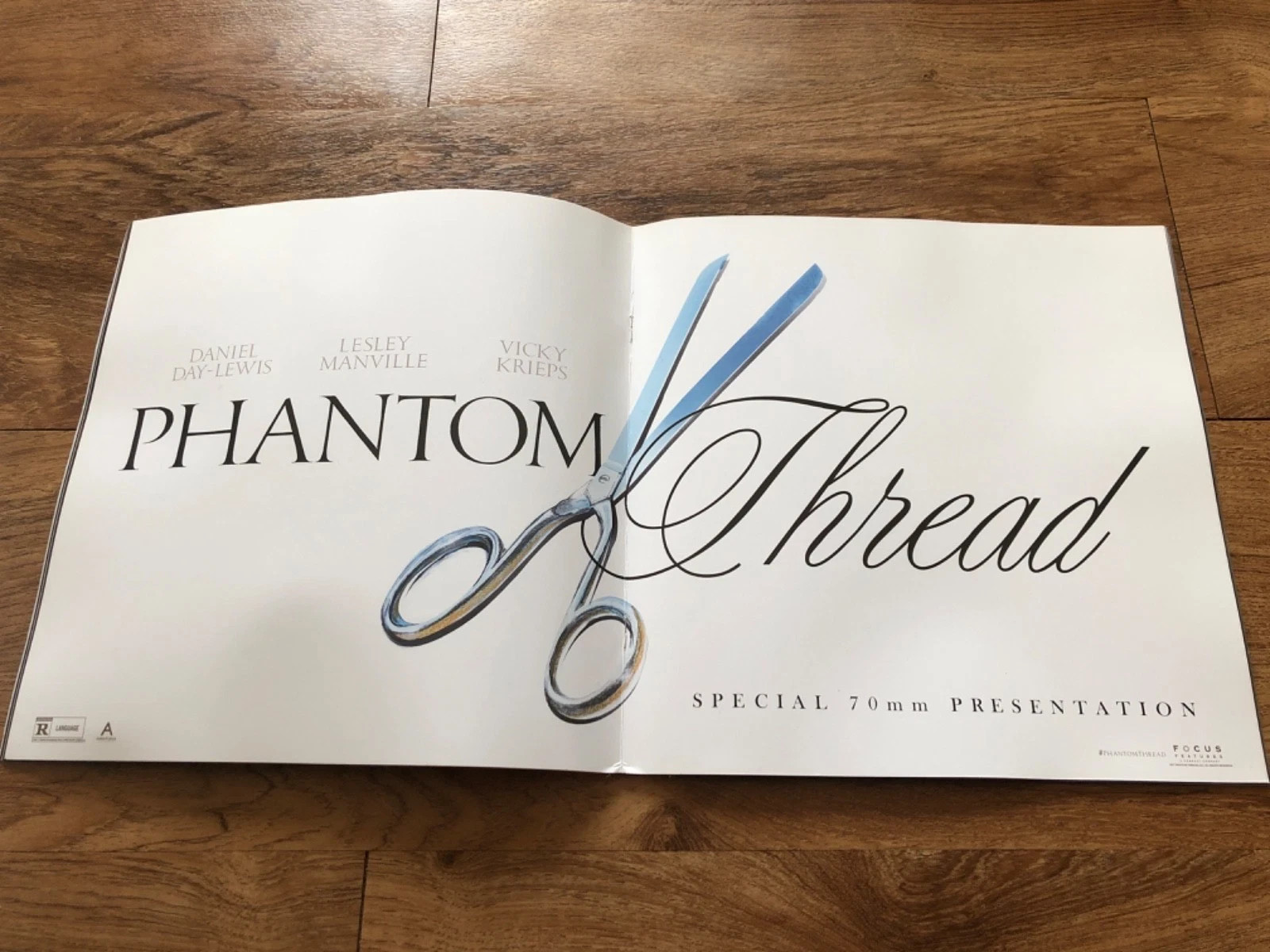 Phantom Thread 70mm Program Paul Thomas Anderson Promotional Booklet