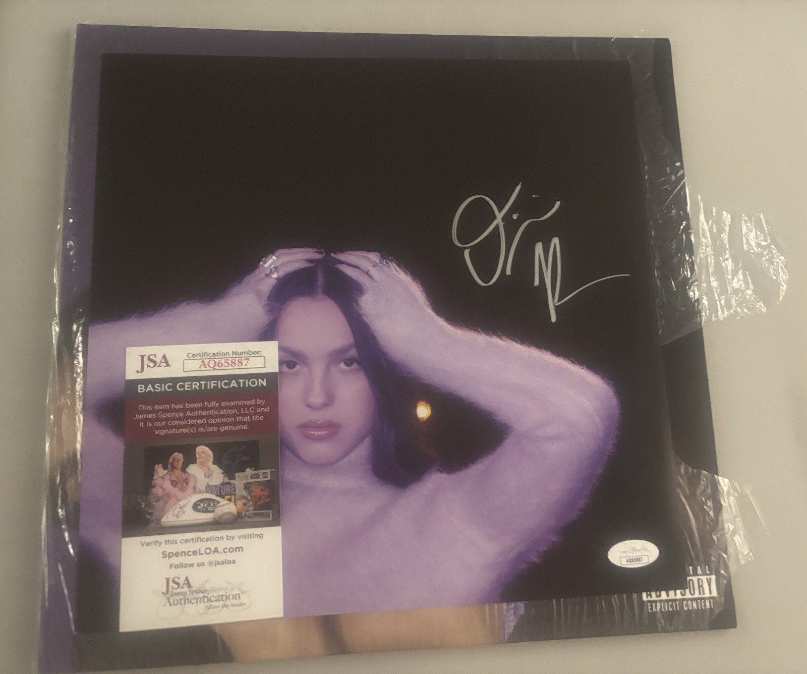 Olivia Rodrigo Guts Signed Vinyl Insert 11×11 Print Autograph JSA WITH VINYL