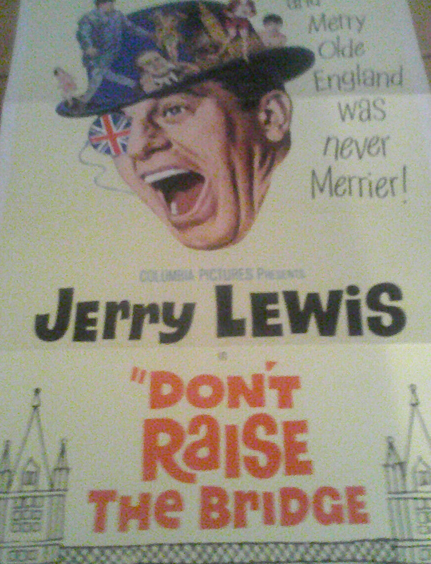 Jerry Lewis “Dont Raise The Bridge Lower the River” 1968 Movie Insert 36”x14”