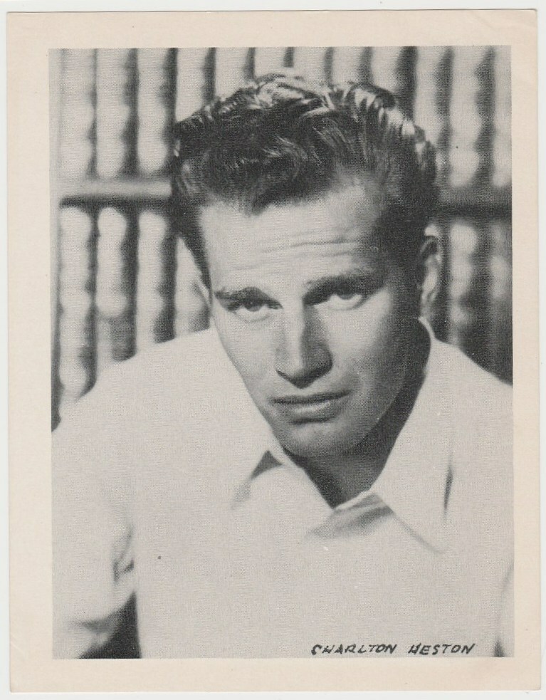 Charlton Heston vintage 1950s era 3.75 X 4.75 Paper Printed Photo – Film Star E1