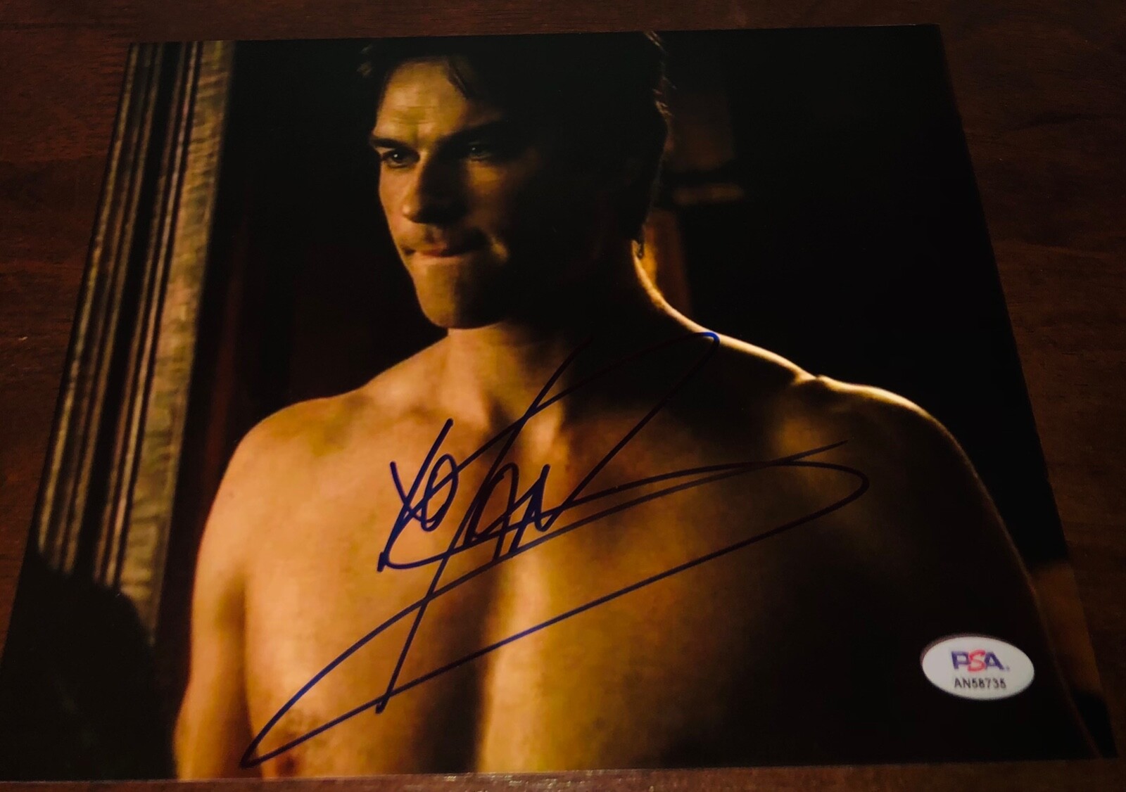 Ian Somerhalder Hot Sexy Vampire Diaires Damon Salvatore Signed 8×10 Photo PSA C