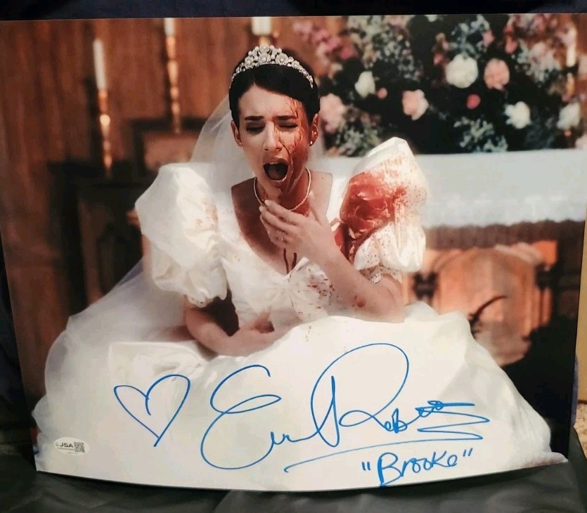 Emma Roberts American Horror Story 1984 signed autographed 11×14 photo . JSA