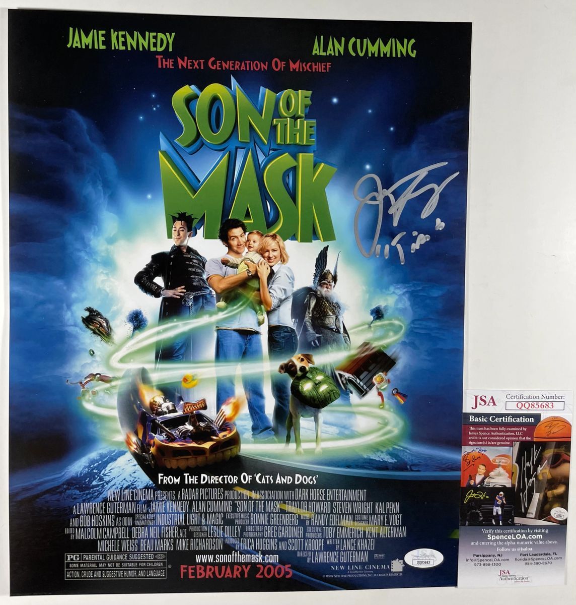 Jamie Kennedy Signed Son Of The Mask 11×14 Movie Poster Autograph JSA COA