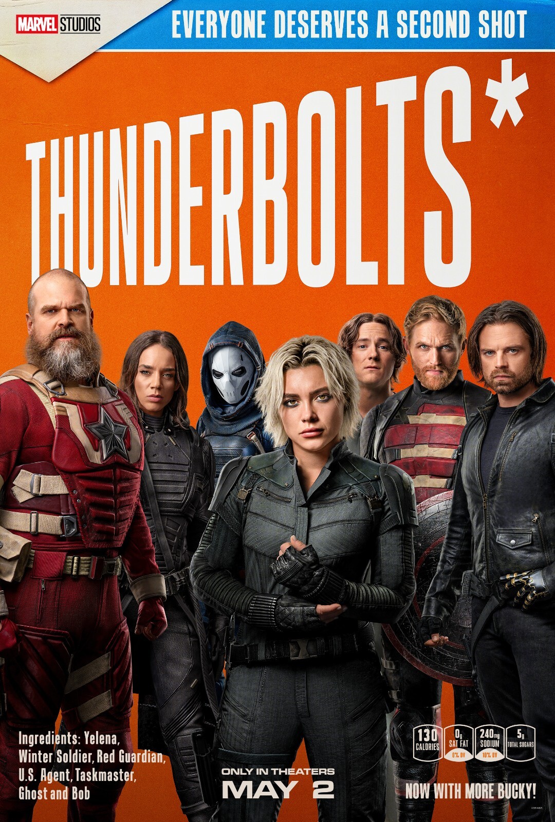 2025 Thunderbolts Movie Poster 11X17 Florence Pugh Marvel Sebastian Stan 🍿
