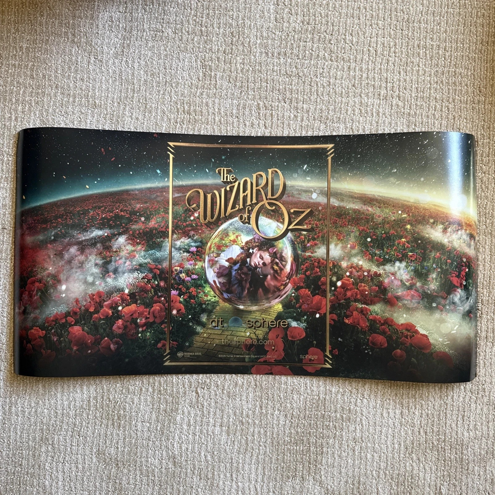 Wizard Of Oz Sphere Las Vegas Limited Poster Large 19”x38” (PREMIER) 8/28/25