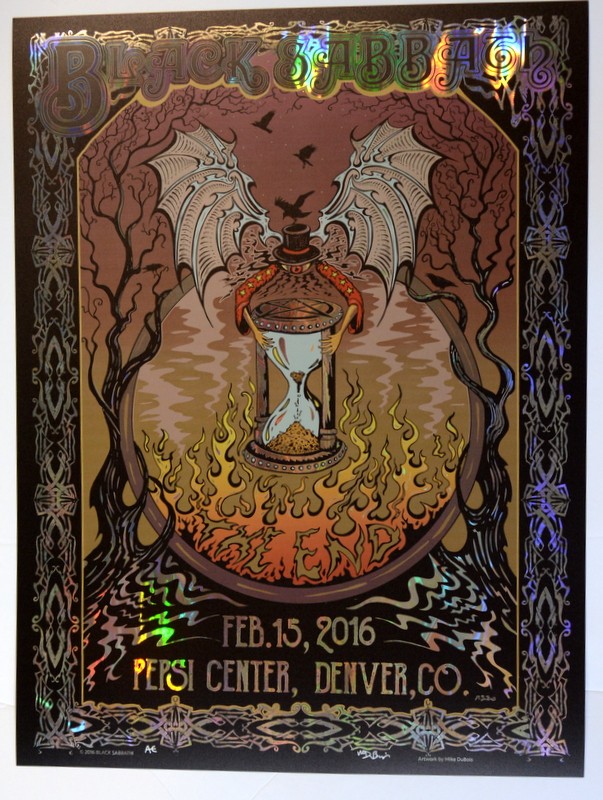 OZZY OSBOURNE – 2016 -FOIL – PEPSI CENTER – DENVER – TOUR POSTER – BLACK SABBATH