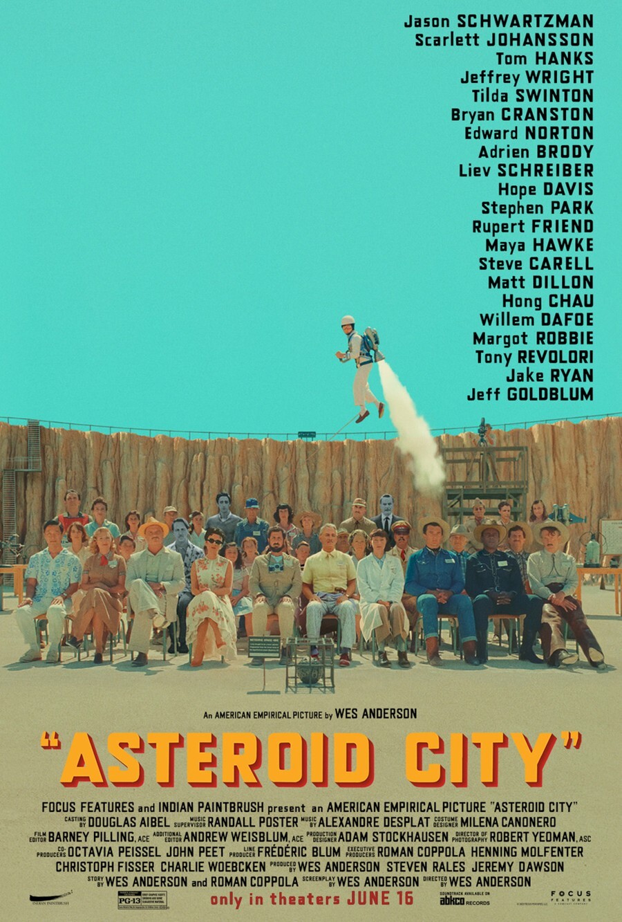 ASTEROID CITY MOVIE POSTER 2 Sided RARE ORIGINAL Version B 27×40 WES ANDERSON