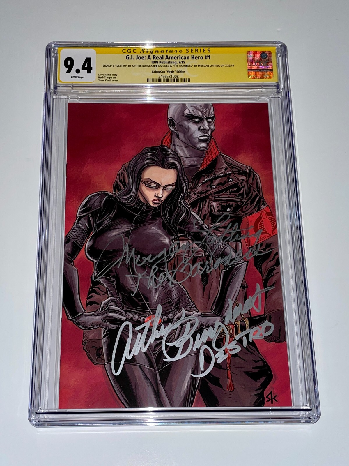 G.I. JOE A REAL AMERICAN HERO #1 “Virgin” CGC 9.4 Signed Comic BURGHARDT & WARD