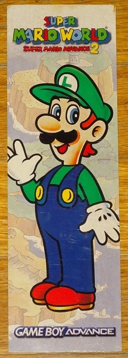 SUPER MARIO WORLD~SUPER MARIO ADVANCE 2~NINTENDO GAME BOY ADVANCE PROMO BOOKMARK