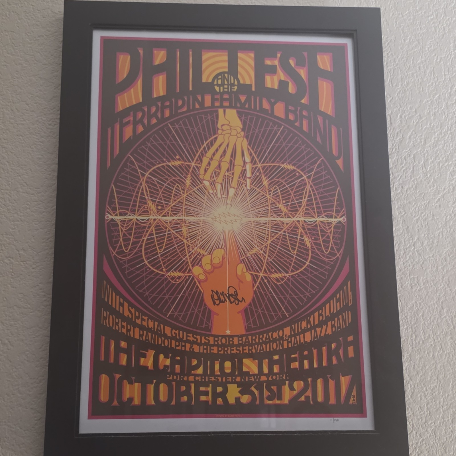 Phil Lesh Hand Signed Numbered Poster Print 11/150 Derrick “Abraham” Oct 31 2017