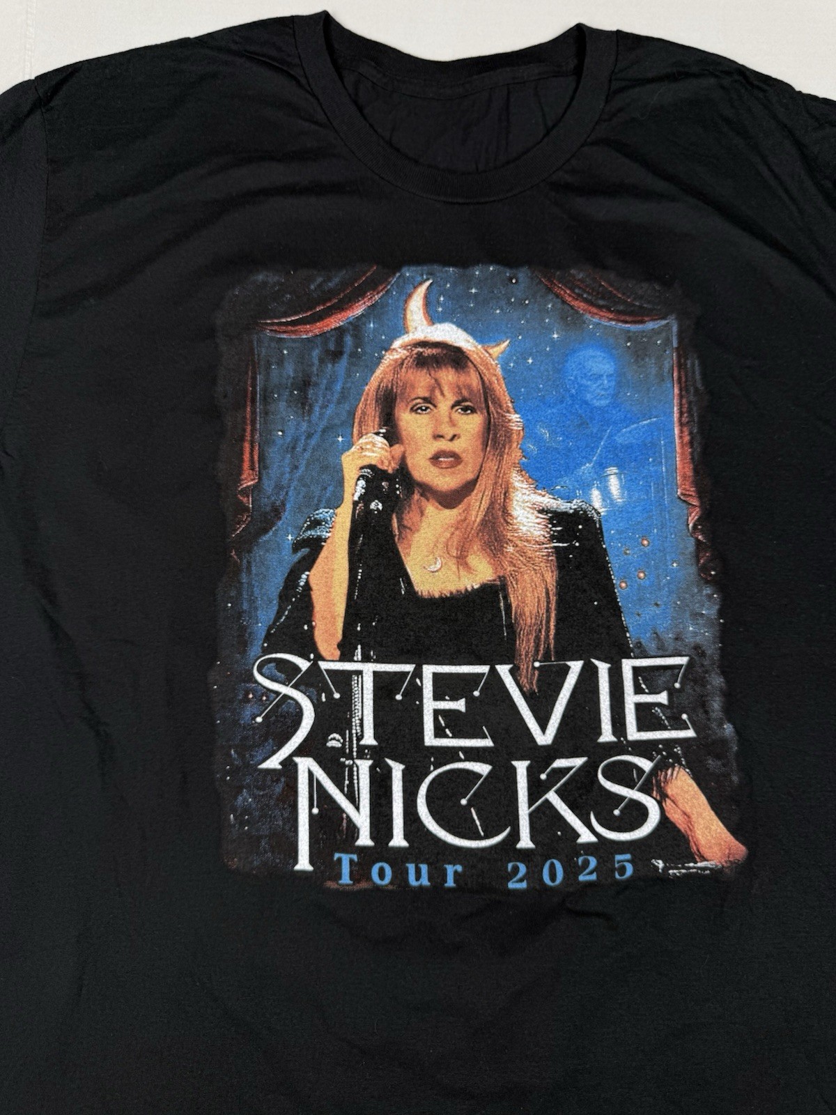 Stevie Nicks Concert Tour 2025 T Shirt Black Graphic Print Front And Back XL*