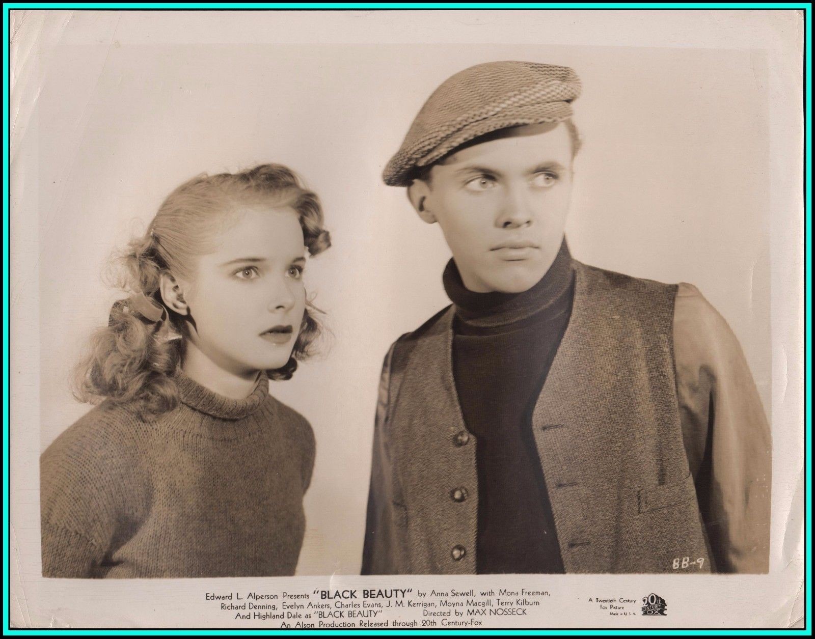 MONA FREEMAN & TERRY KILBURN in “Black Beauty” – Original Vintage Photo – 1946