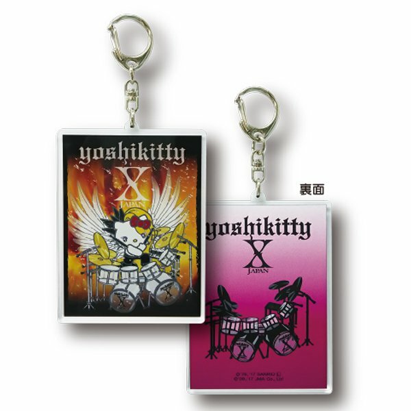 yoshikitty X JAPAN Yoshiki x Hello Kitty Acrylic Keychain Square Sanrio hide