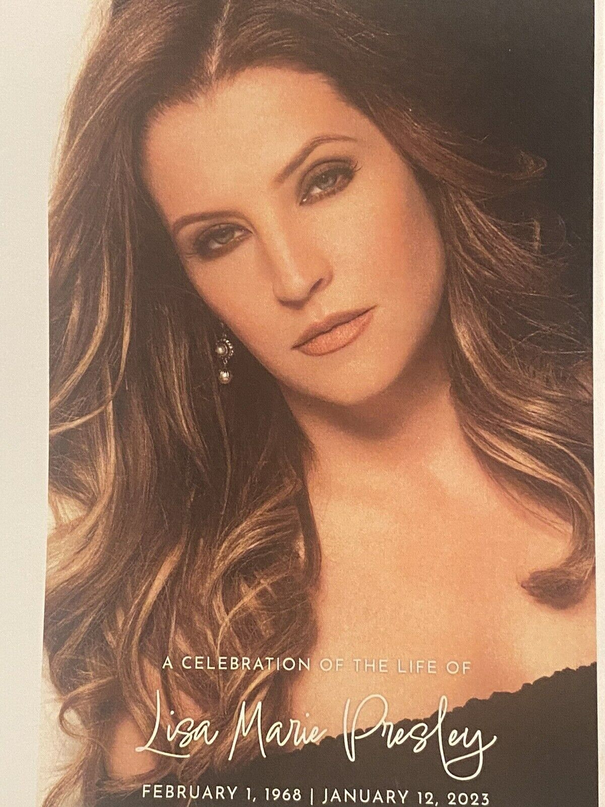 Lisa Marie Presley Celebration Of Life Program As given At Service At Graceland