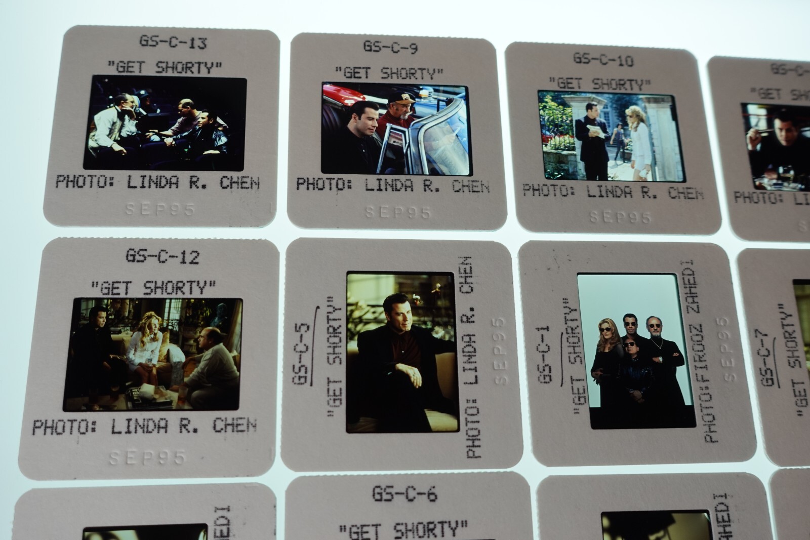Get Shorty 1995 John Travolta Gene Hackman Original Movie Slide Lot – 12 Slides