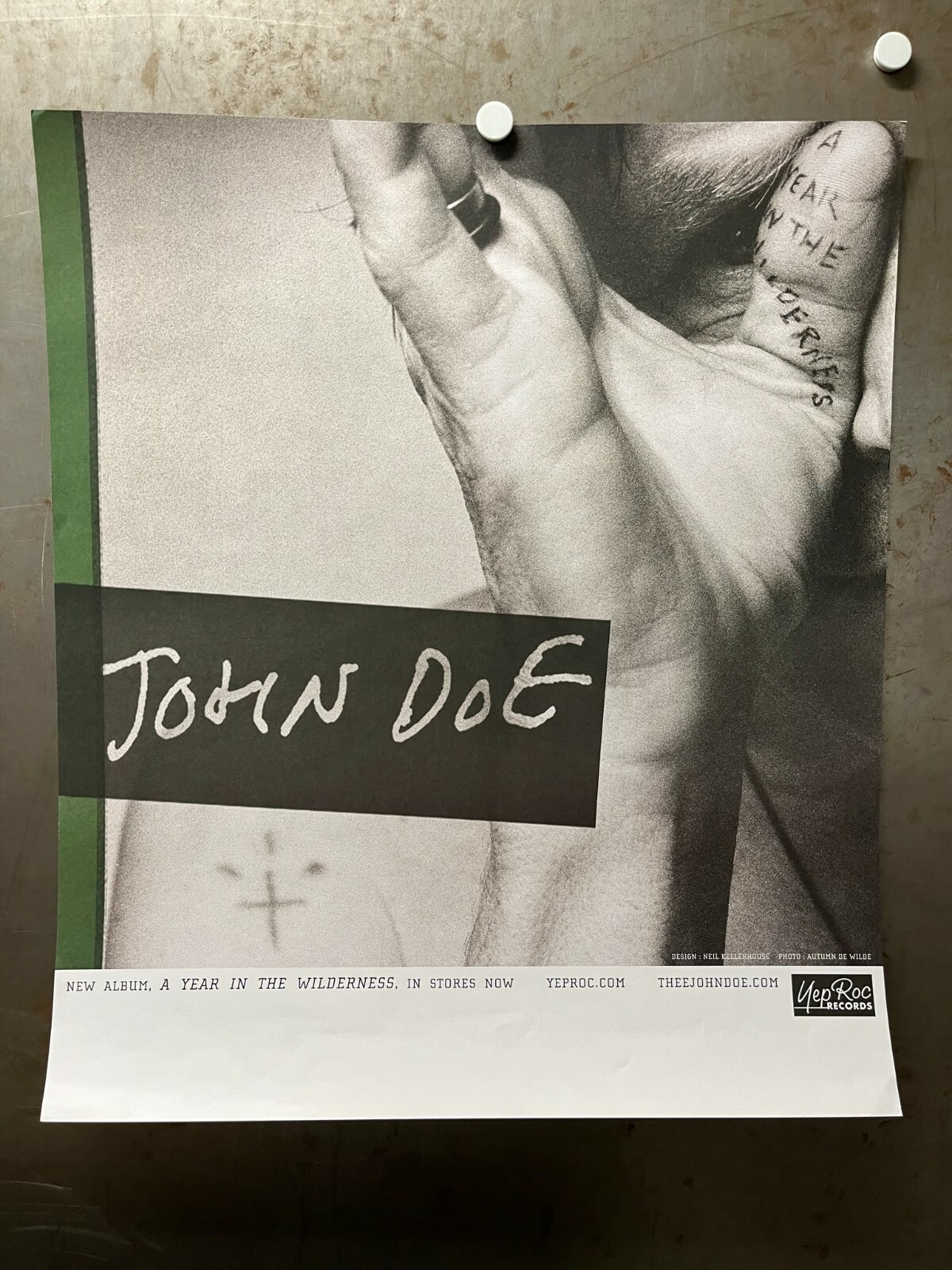 JOHN DOE A Year In The Wilderness 2007 PROMO POSTER YepRoc Records X DAVE ALVIN