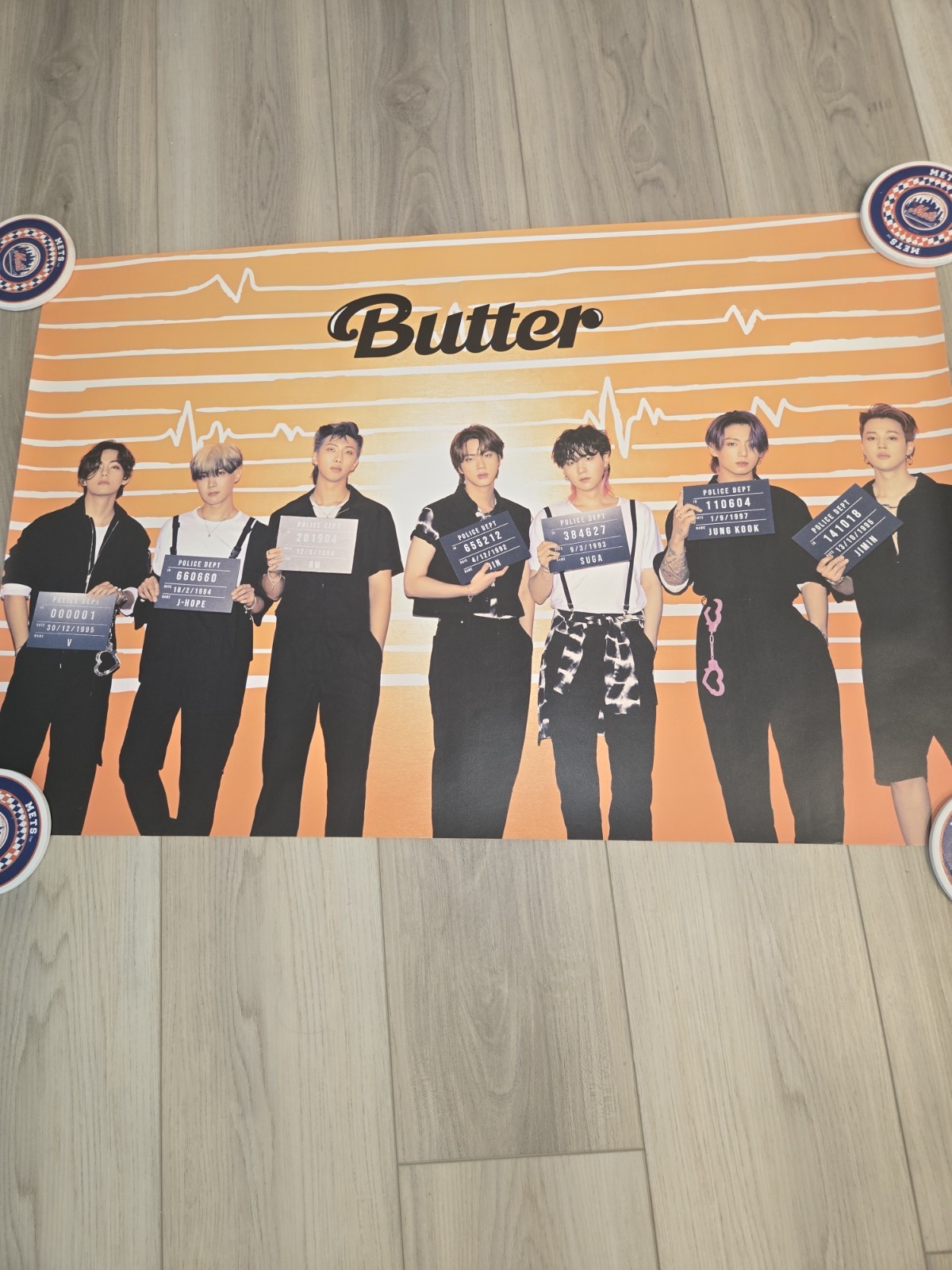 BTS / Butter 2022 Korea Original Promo Poster 21 1/2 x 32 4/1 in (547x820mm)
