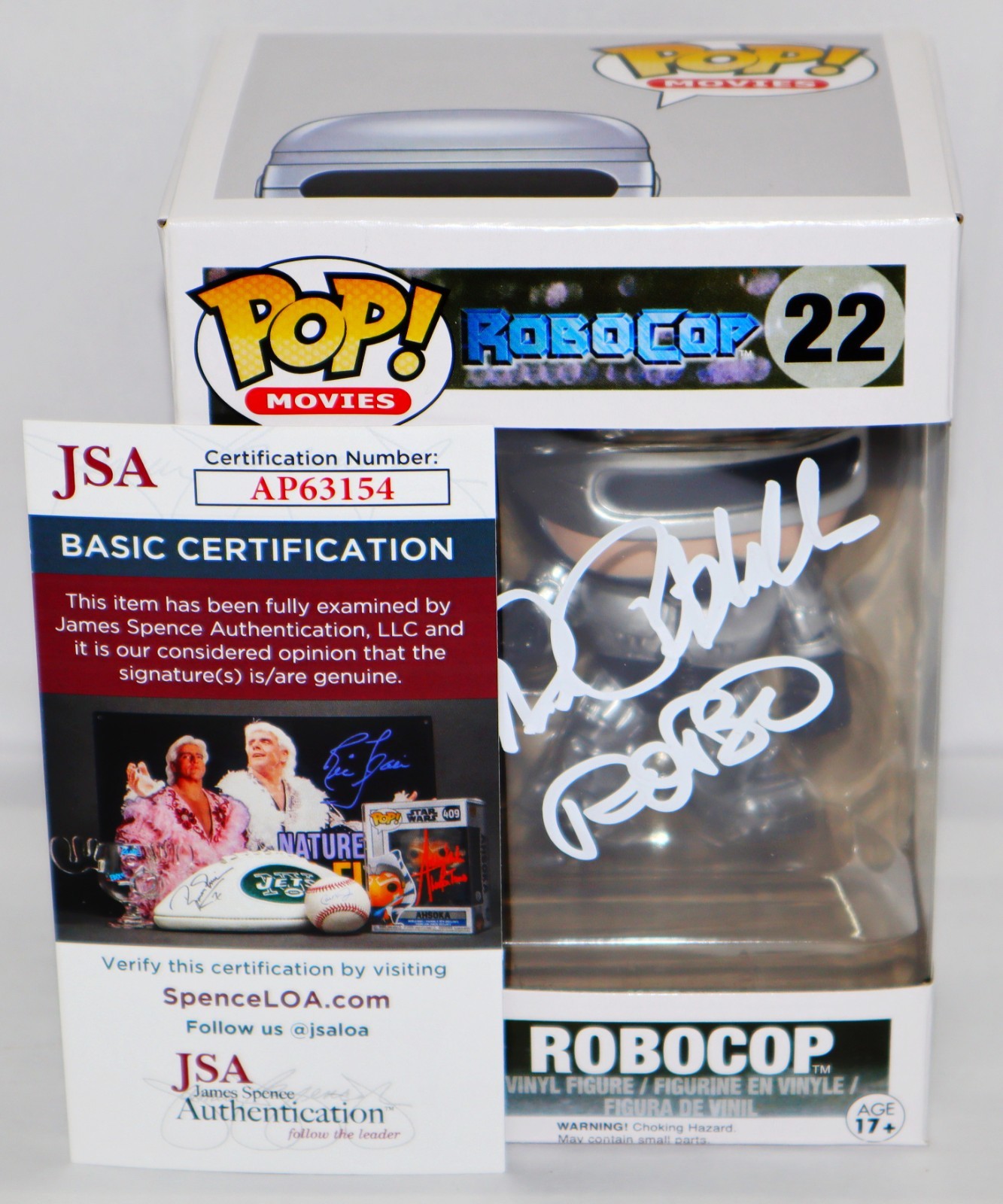 ⭐ Peter Weller Signed Robocop Autographed Funko Pop JSA PSA
