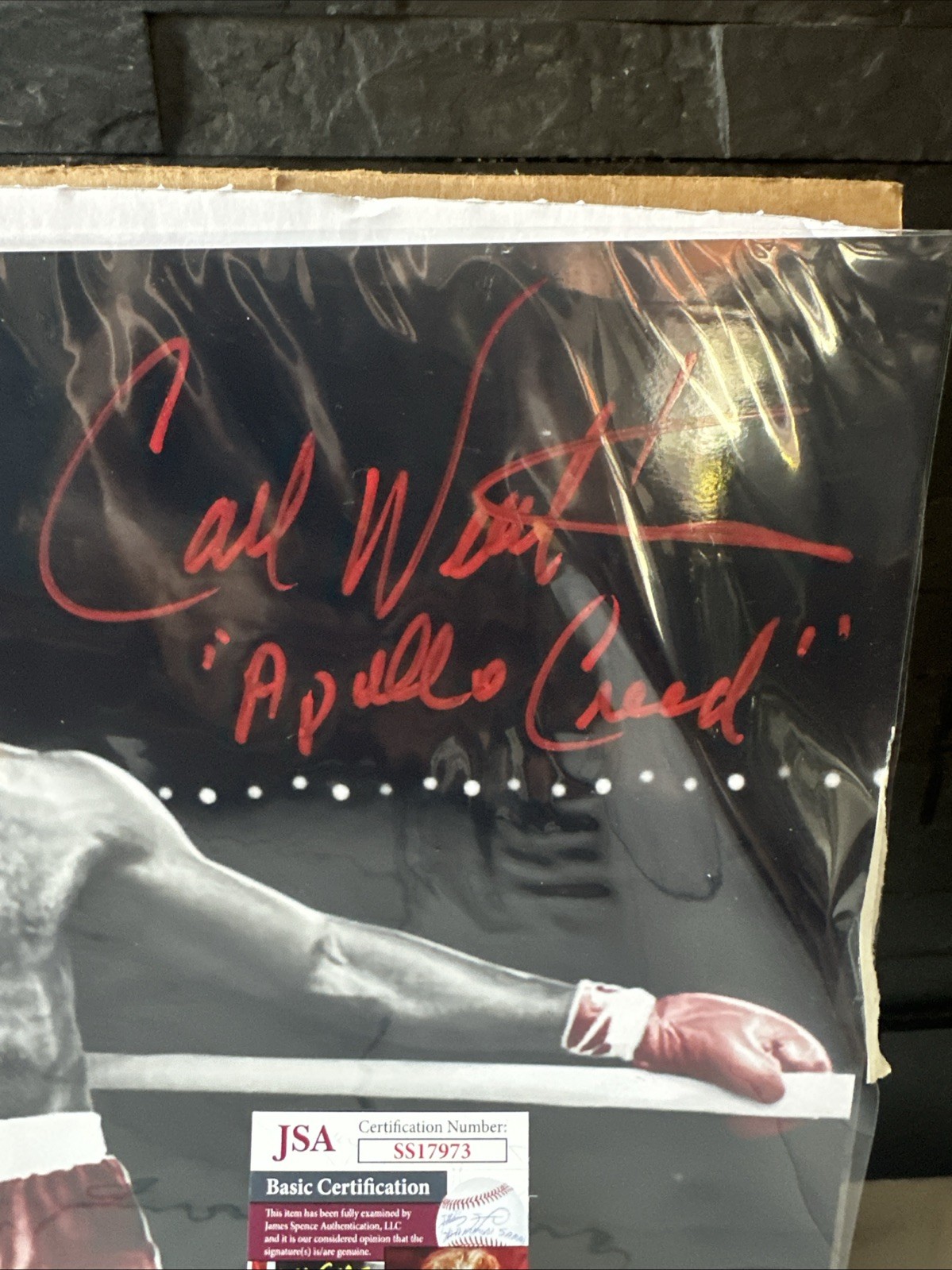 Carl Weather Signed 18×12 Poster Autograph JSA Authentic